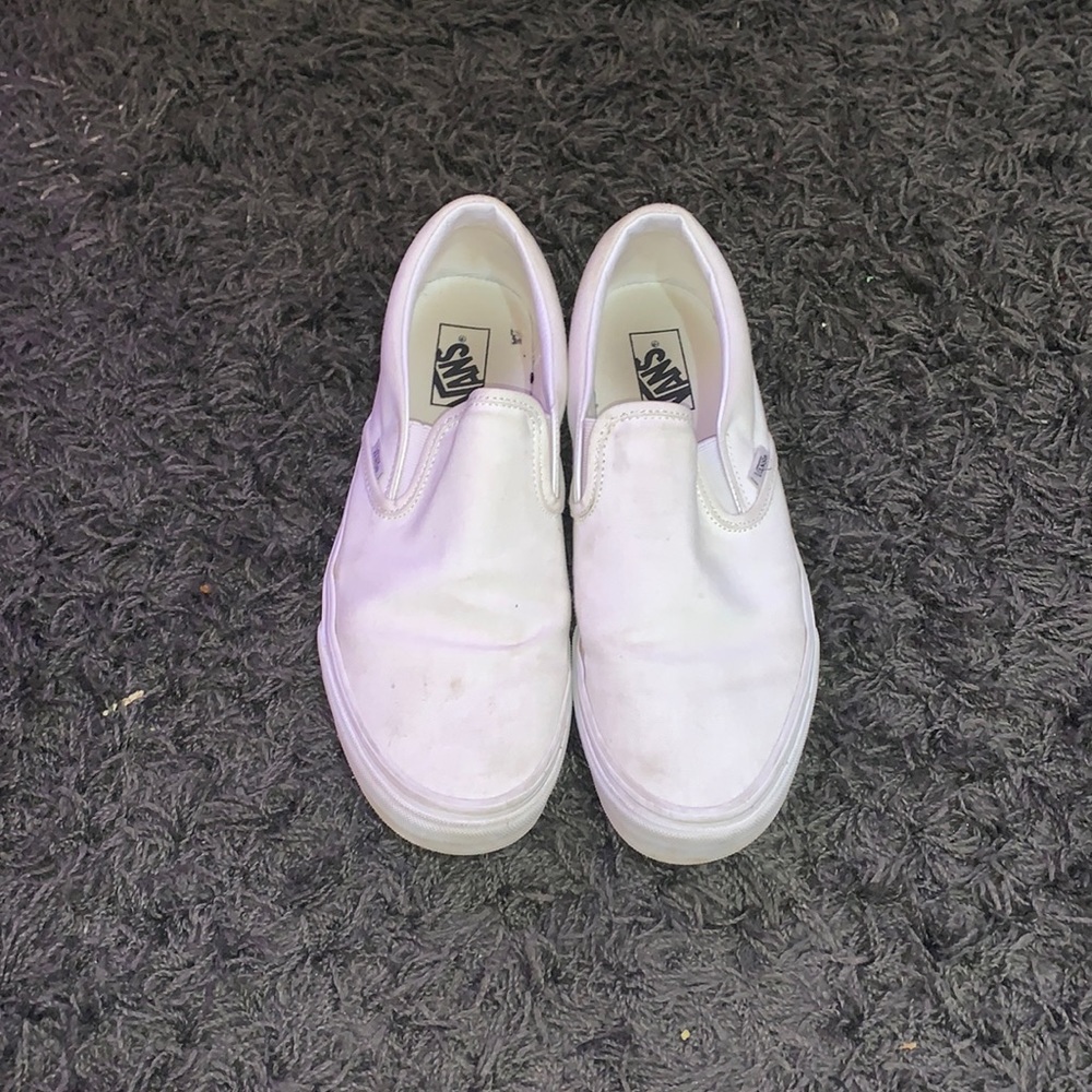 White slip-on vans